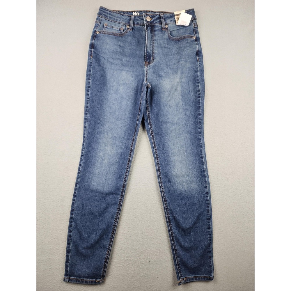 No Boundaries Jeans Juniors 10 Blue High Rise Skinny Dark Wash Stretch Denim